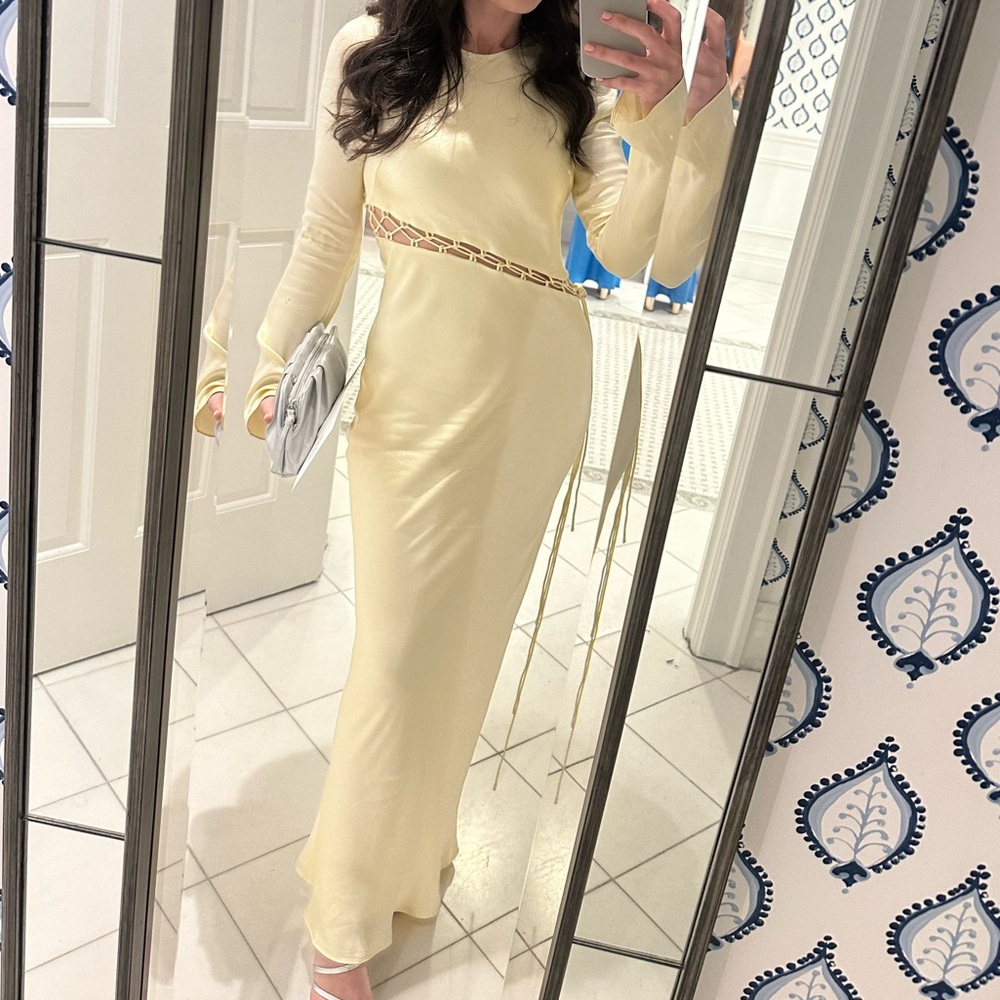 Shona Joy - Arienzo Asymmetrical Lace Up Maxi Dress